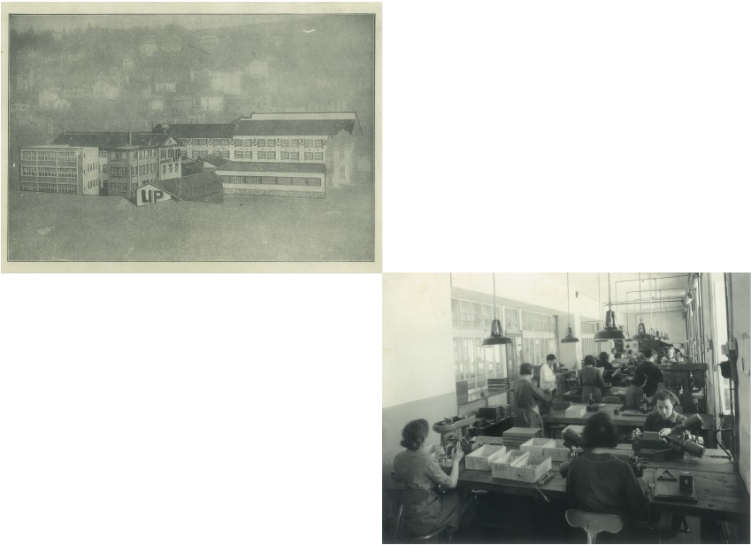 Usine montre Lip de la mouillère vers 1935 + atelier usine de la Mouillère vers 1940