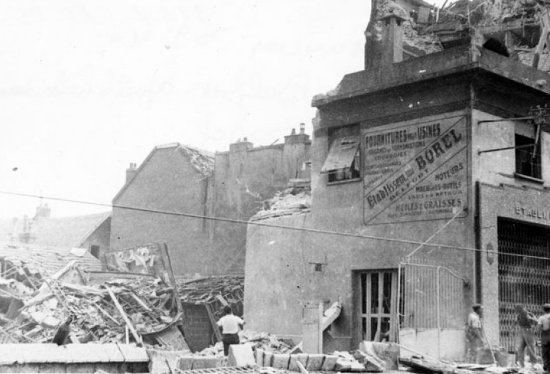 Rue de Belfort bombardement 15-16 Juillet 1943 Besançon