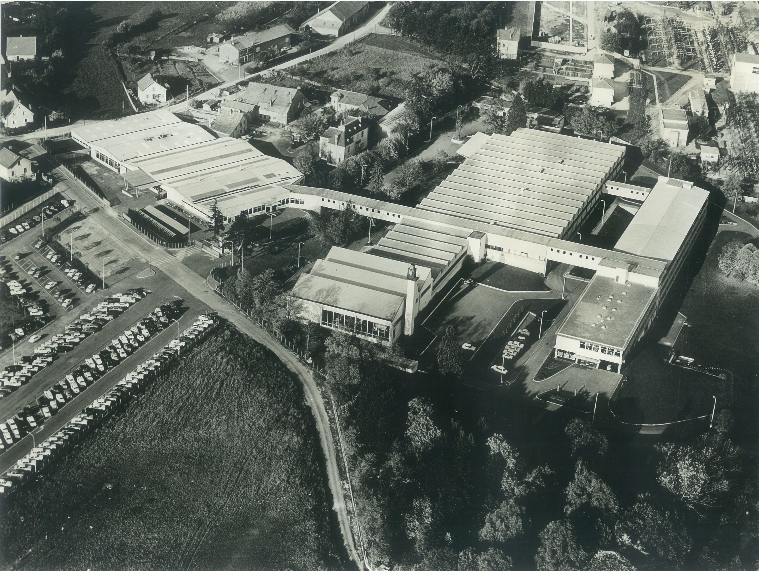 Photographie aérienne usine Lip III palente en 1967