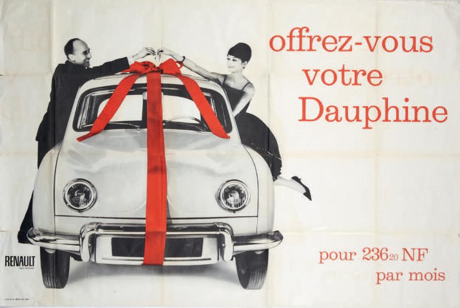 Publicité voiture automobile Renault Dauphine Régie 1959